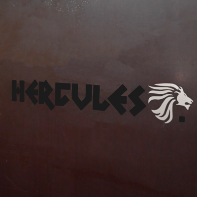 Alu-Cab Merchandise Hercules Sticker klein, schwarz
