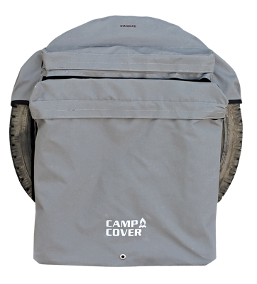 Camp Cover Reserveradabdeckung mit zwei Taschen Safari Style 33" Charcoal