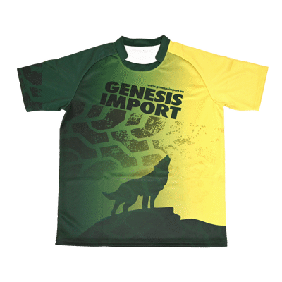 Genesis Import  Green & Yellow T-Shirt Unisex in Large