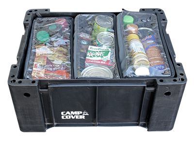 Camp Cover Ammo-Box-Taschen-Set mit durchsichtigem Deckel Aufteilung:  3x Drittel, Schwarz