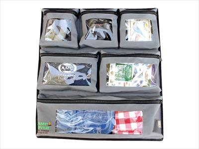 Khaki Ripstop Camp Cover Door Storage System CCH005-A 4 Pocket 