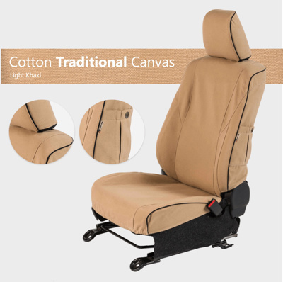 Escape Gear Seat Cover Isuzu D-Max 2013-2022 leather seats, khaki, complete
