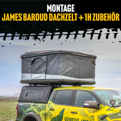 James Baroud Roof Tent with 1h Accessories - Mounting