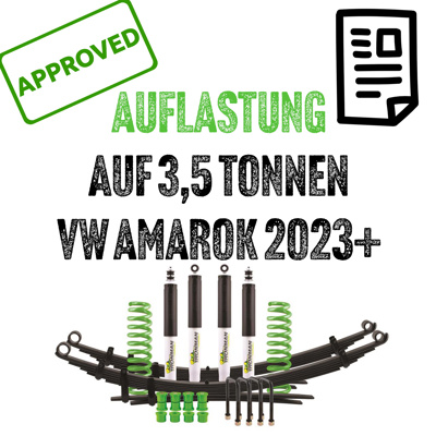 Gutachten zur Auflastung VW Amarok 2023+ auf 3,5 Tonnen bzw. max. +20 der zGM.
